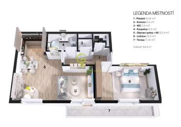 moderní 2+kk s terasou, garáží a platícím nájemníkem - ul. Na Okraji, Brandýs nad Labem