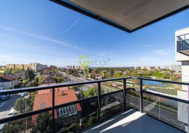 Pronájem bytu 2+kk s balkonem, garážovým stáním a sklepem – novostavba Sija Kamýk, Praha 12