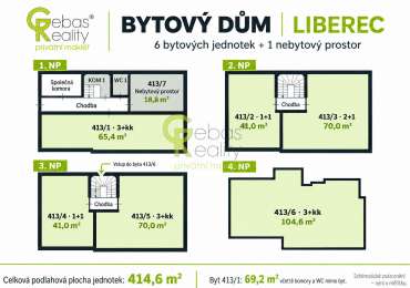 Bytový dům se 6 byty a nebytovým prostorem -  Liberec