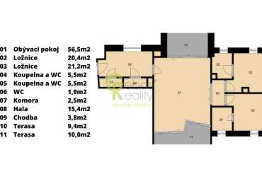 TOP 3+kk v exkluzivním projektu OAKS - Nebřenice, Popovičky